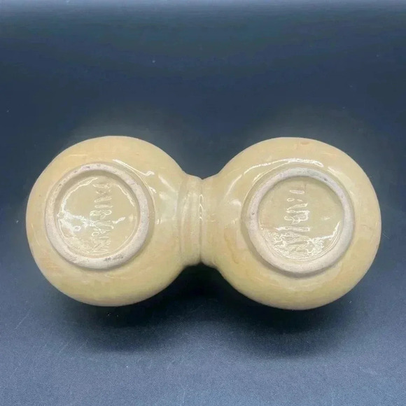 Crock Brown Drip Condiment Caddy Speckled Brown Glaze Vintage Stoneware - Picture 8 of 10